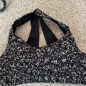 Stylish Black and White Sports Bra